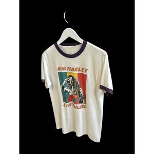 1979 Bob Marley And Wailers Vintage Ringer Tshirt Sz‎ Large Distressed